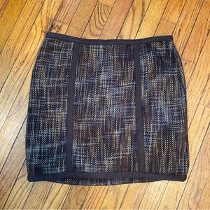 Multicolor Brown mini Skirt